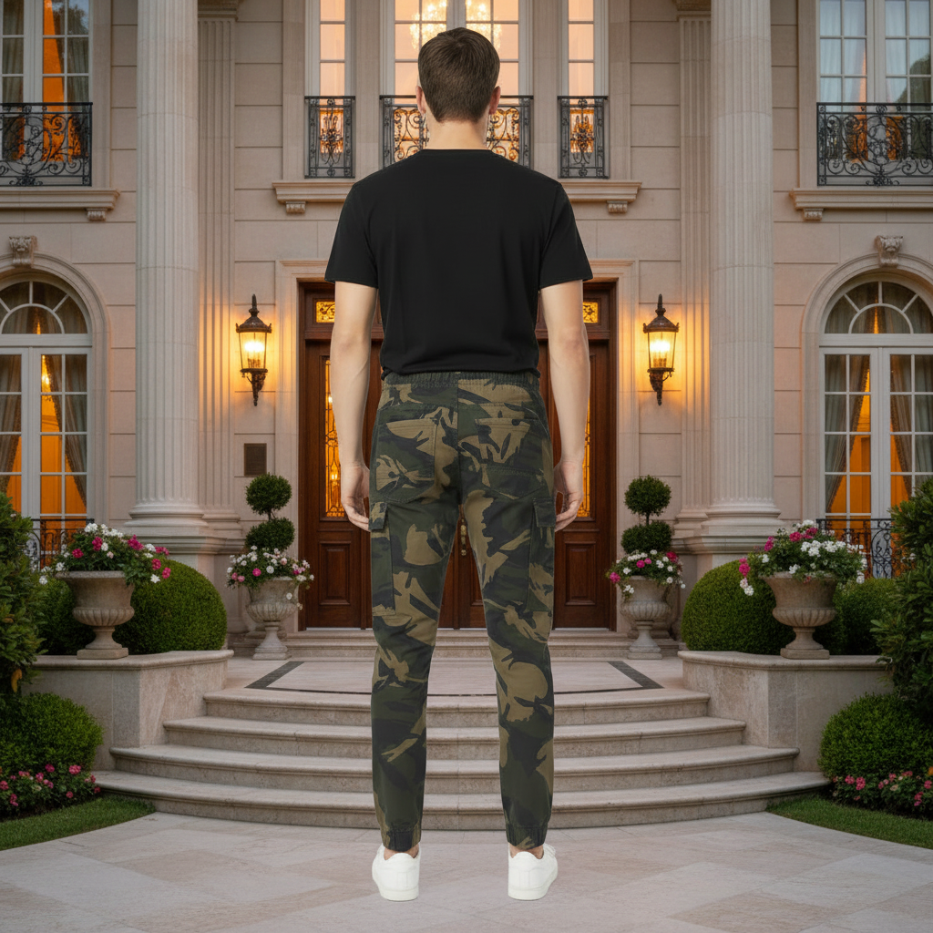 Men's Military Print Cargo Rugged 6 Pockets Joggers – Heavy Duty Pant (Sizes 30-38) I MH