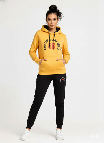 Women's 68" Embroidered Premium Hoodie & Jogger Tracksuit Set | MH