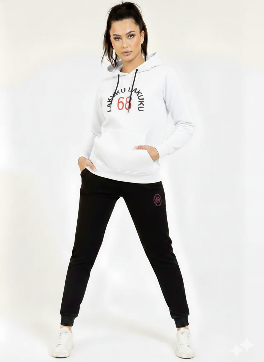 Women's 68" Embroidered Premium Hoodie & Jogger Tracksuit Set | MH