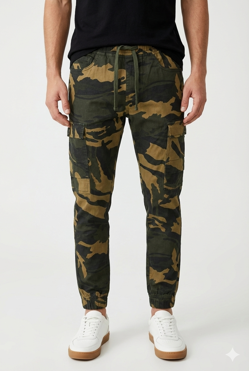 Men's Military Print Cargo Joggers I MH