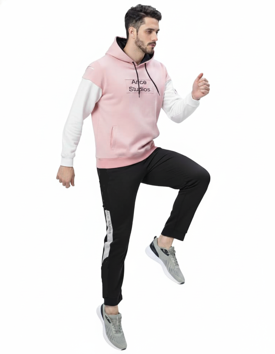 Men's Color-Block Hoodie and Jogger Set (Ance Studios Style)./MH