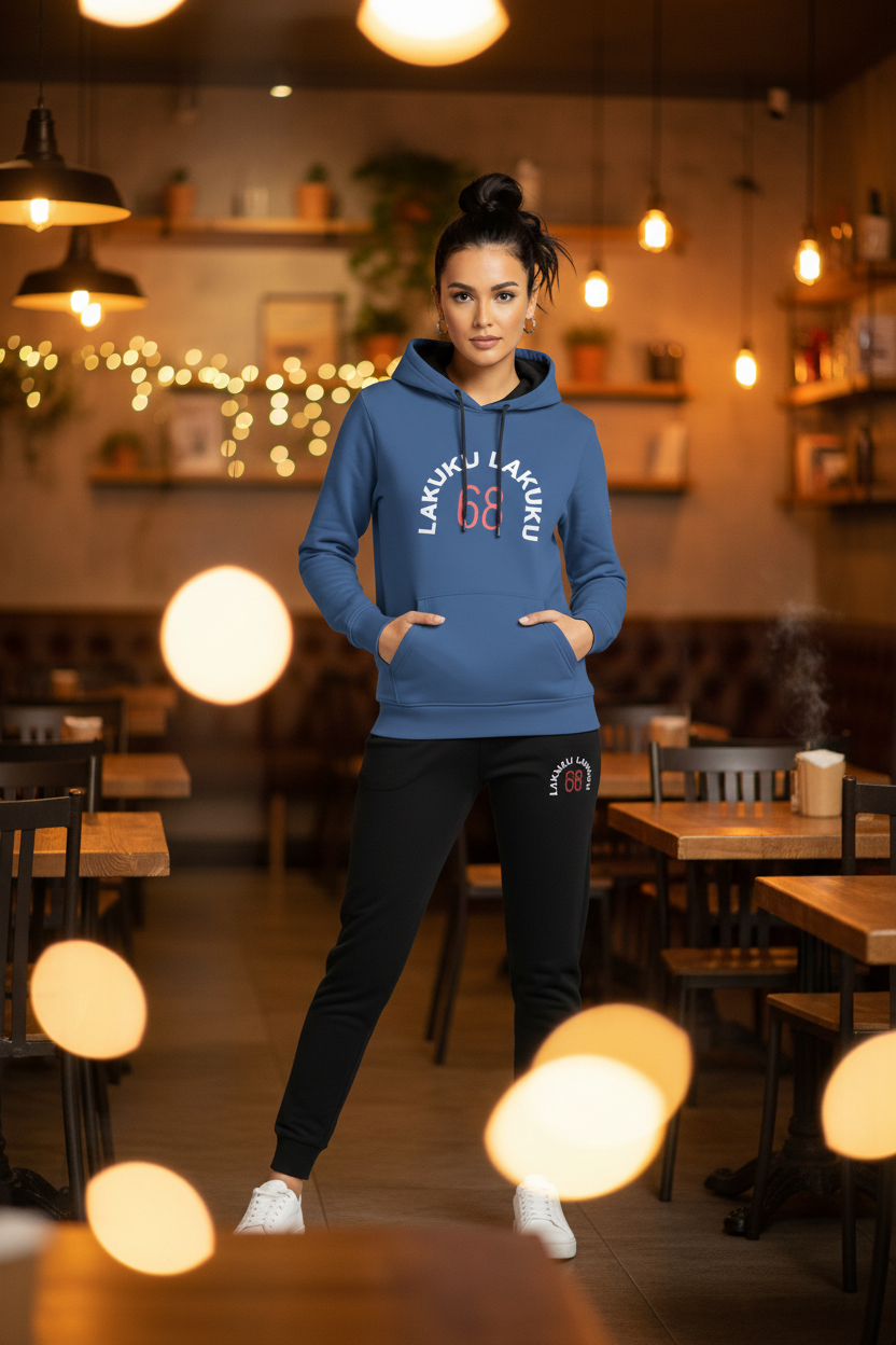 Women's 68" Embroidered Premium Hoodie & Jogger Tracksuit Set |17-24Years | MH