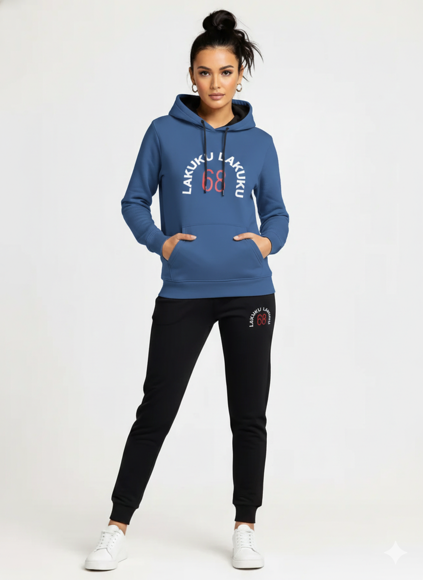 Women's 68" Embroidered Premium Hoodie & Jogger Tracksuit Set | MH