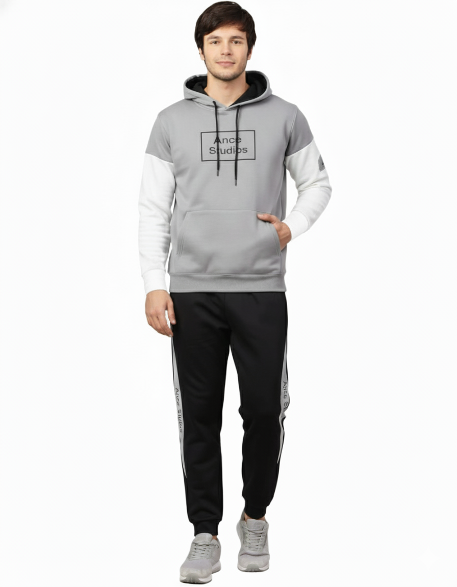 Men's Color-Block Hoodie and Jogger Set (Ance Studios Style)./MH