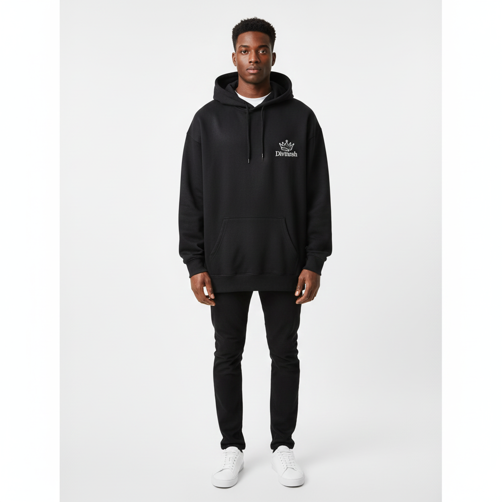Essential Oversized Hoodie with Symbolic Front Logo & Back Print