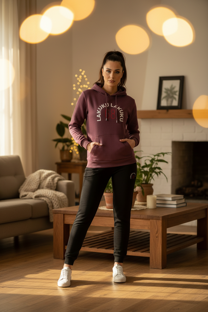 Women's 68" Embroidered Premium Hoodie & Jogger Tracksuit Set |17-24Years | MH