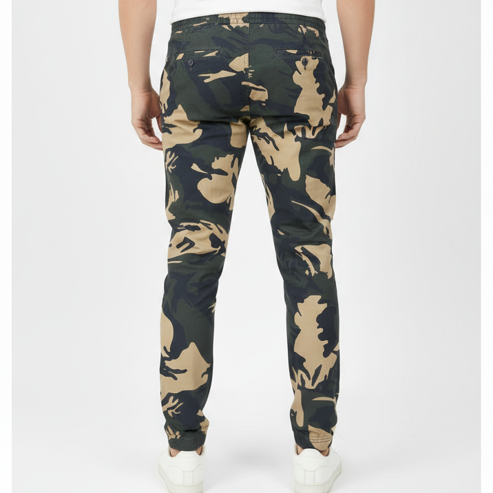 Men’s Rugged Army Print 4-Pocket Joggers – Heavy Duty Camo Pant (Sizes 30-38) I MH