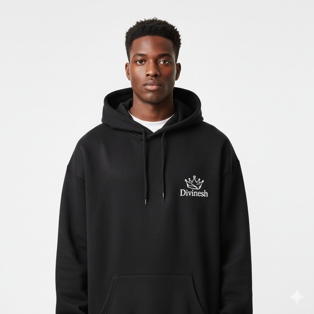 Essential Oversized Hoodie with Symbolic Front Logo & Back Print