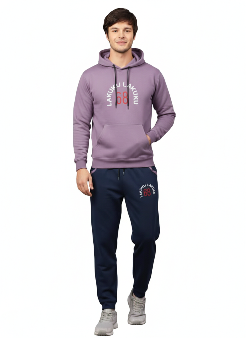 Men's "LAKUKU 68" Premium Fleece Hoodie & Cargo Jogger Set -/MH