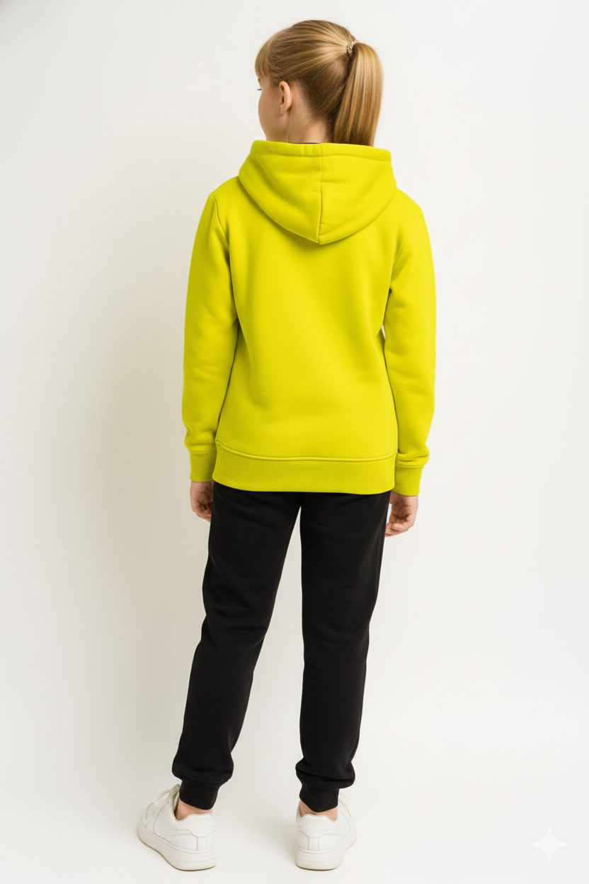 Neon Yellow BOSS Athletics Tracksuit for Kids. MH