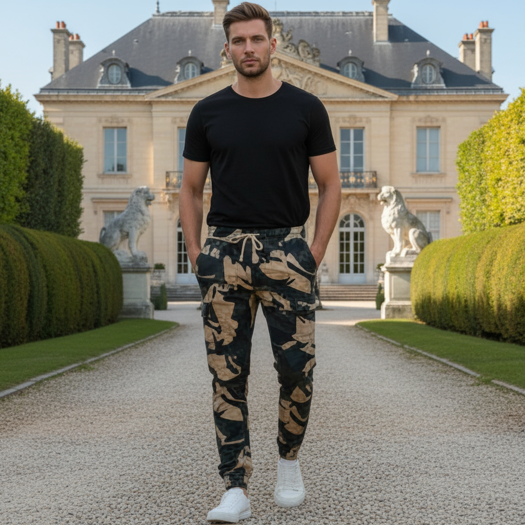 Men's Military Print Cargo Rugged 6 Pockets Joggers – Heavy Duty Pant (Sizes 30-38) I MH