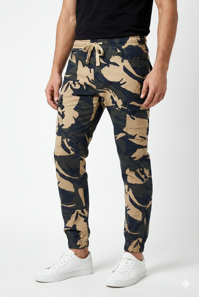 Men's Military Print Cargo Joggers I MH