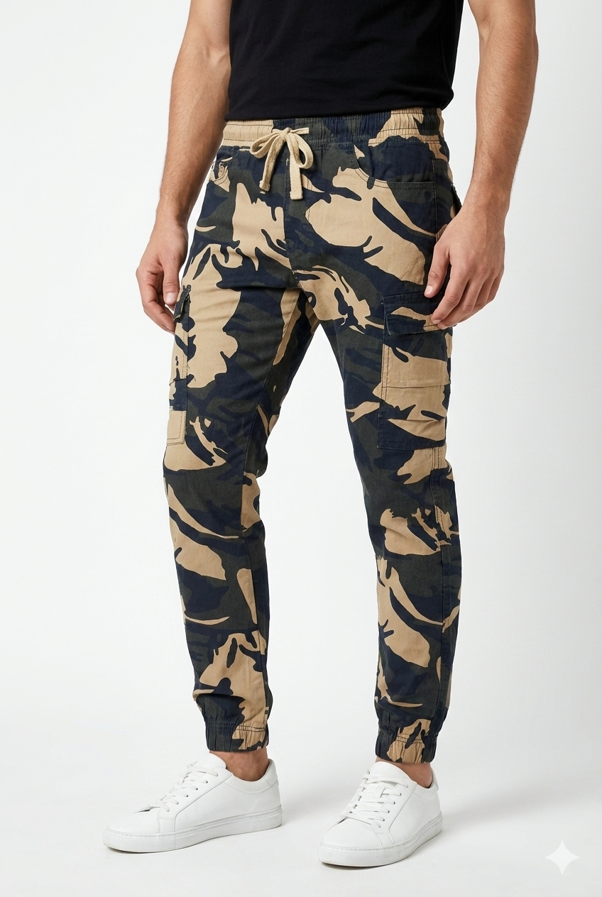 Men's Military Print Cargo Joggers I MH