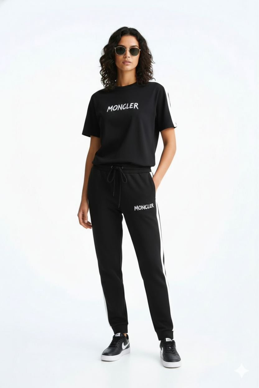Ladies Signature Moncler Co-ord Set – Short Sleeve & Joggers | MH