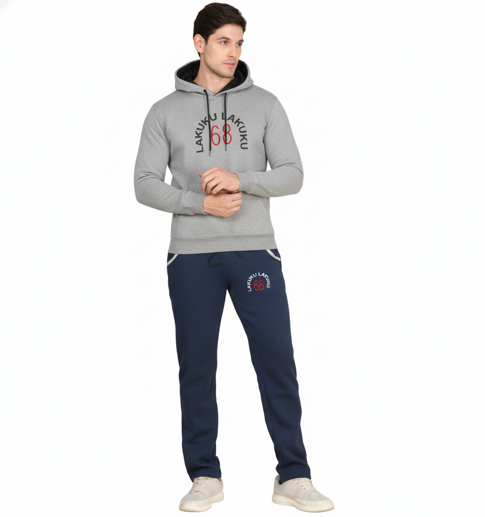 Men's "LAKUKU 68" Premium Fleece Hoodie & Cargo Jogger Set -/MH