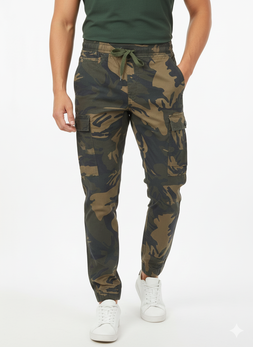 Men's Military Print Cargo Joggers I MH