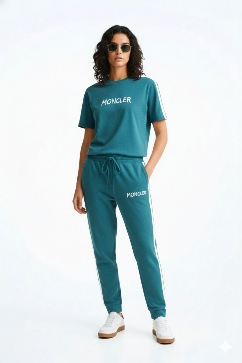 Ladies Signature Moncler Co-ord Set – Short Sleeve & Joggers | MH