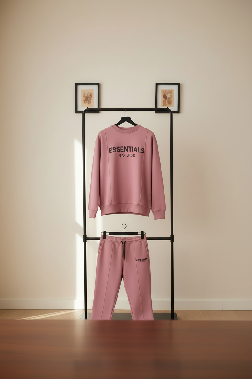 Men’s Essentials Sweatshirt & Jogger Co-Ord Set | 5 Colours Purple Black Red Pink Orange | Sizes M–XXL | MH