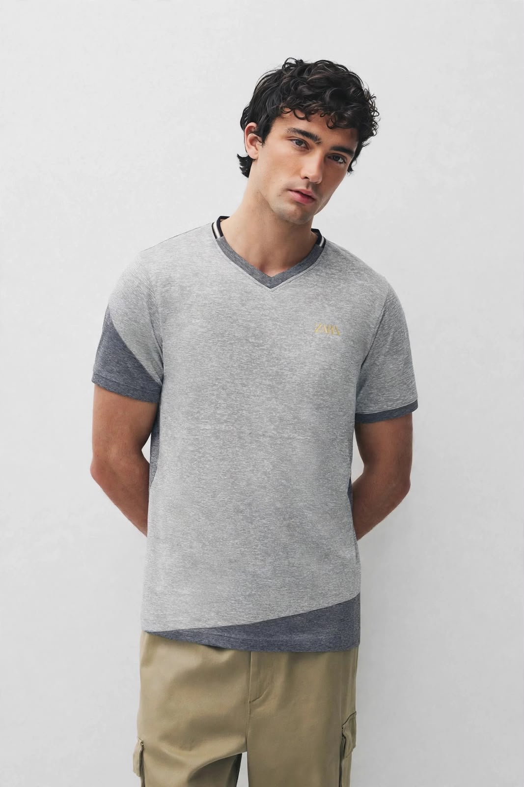 Contour V-Neck Regular Sports Cotton Tee