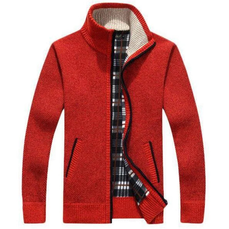 Men Warm Thick Velvet Sweaters Mens Pullovers Zipper .