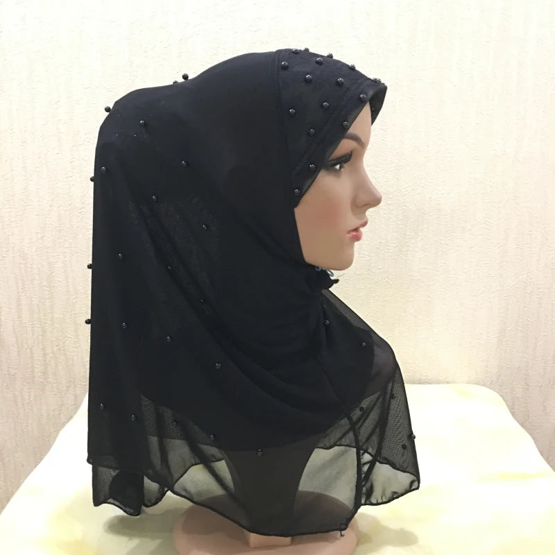 big girls adults soft net two layers muslim scarf islamic hijab.