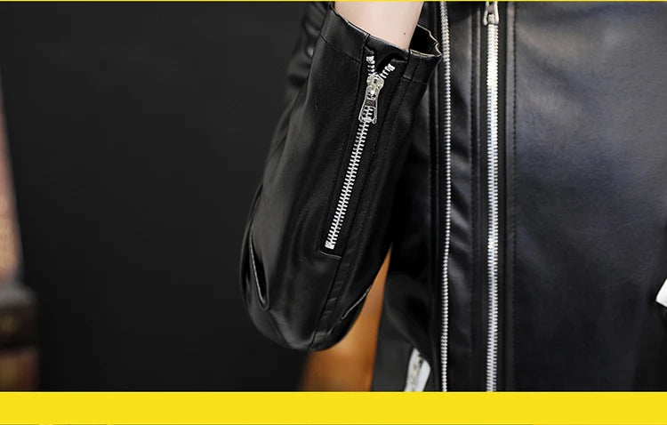New design Motorcycle Bomber Leather belt Jacket Men.