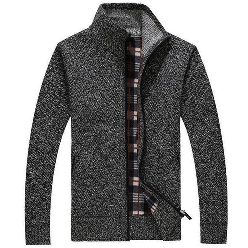 Men Warm Thick Velvet Sweaters Mens Pullovers Zipper .