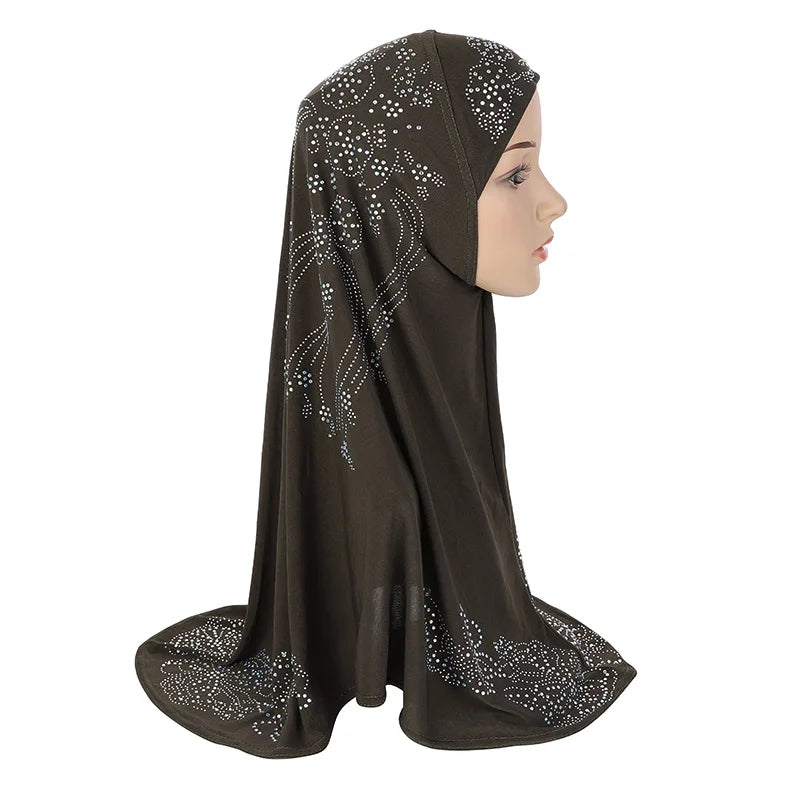 Adults or big gilrs good size muslim hijab scarf with rhinestones islamic .