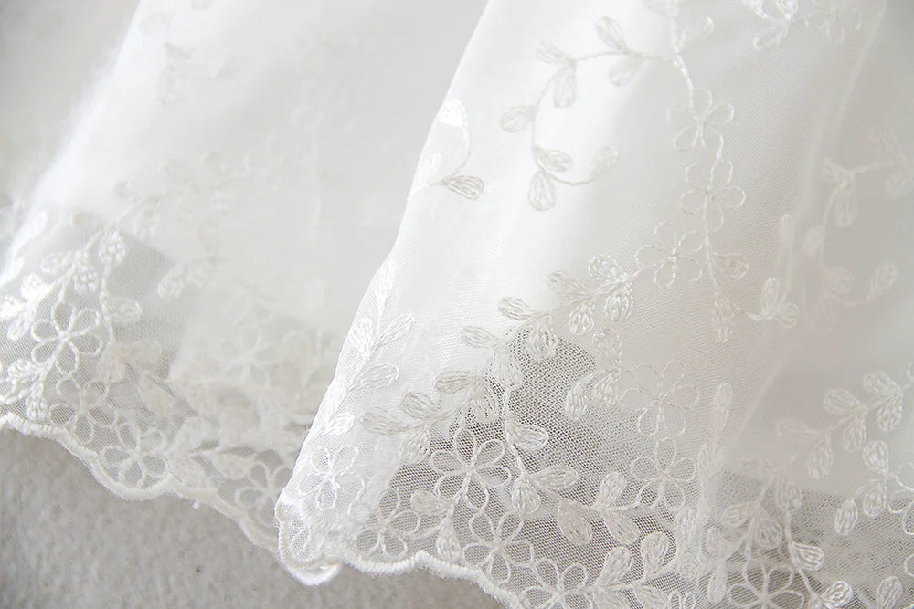 baby girl dresses embroidery pearl 1 year birthday dress wedding party christening baby girl clothes for 3-24 month