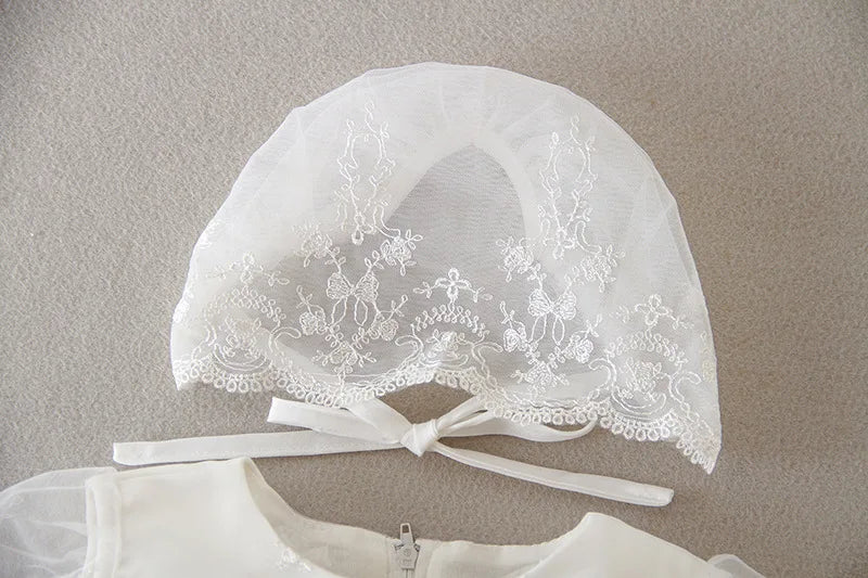 baby girl dresses embroidery pearl 1 year birthday dress wedding party christening baby girl clothes for 3-24 month