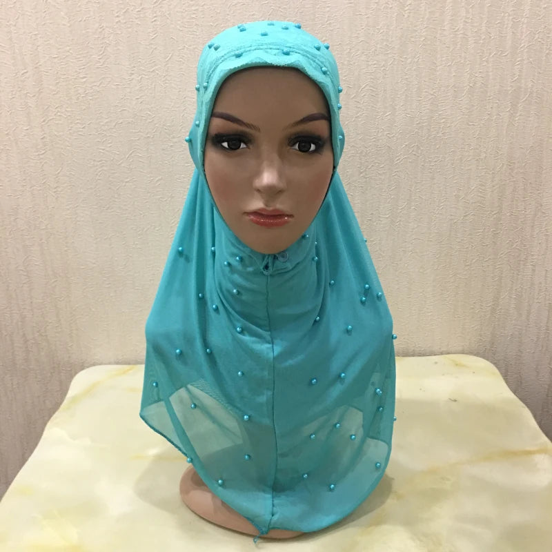 big girls adults soft net two layers muslim scarf islamic hijab.