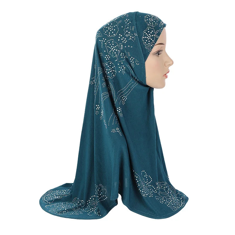 Adults or big gilrs good size muslim hijab scarf with rhinestones islamic .