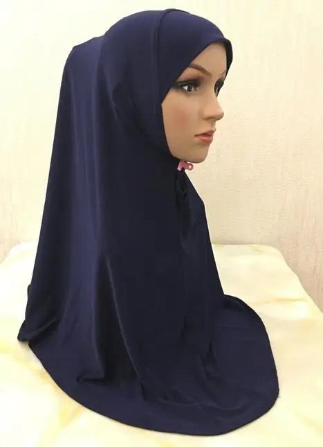 H062 great size pray hijab 70*70cm muslim amira hijab plain pull on islamic scarf head wrap headband