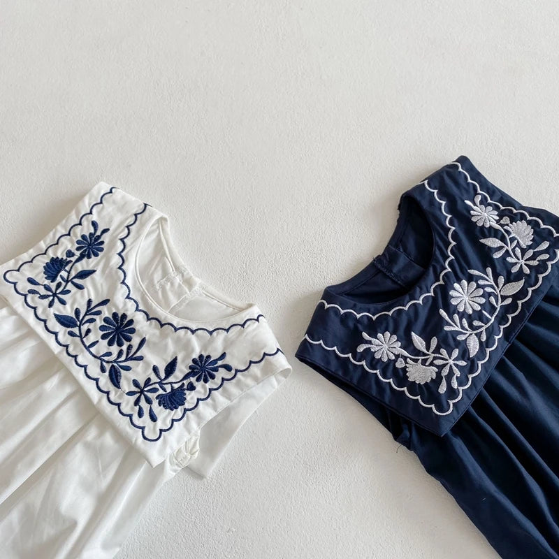 Summer Baby Girls Romper Cotton Linen Bodysuit Infant .