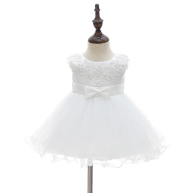 baby girl dresses embroidery pearl 1 year birthday dress wedding party christening baby girl clothes for 3-24 month