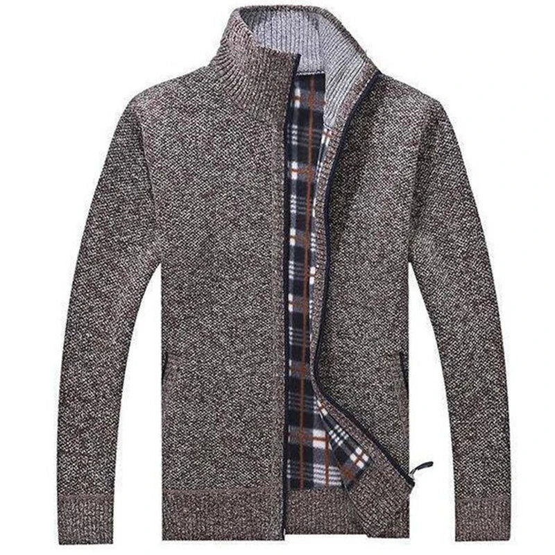 Men Warm Thick Velvet Sweaters Mens Pullovers Zipper .