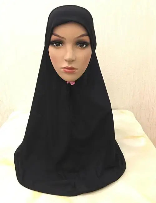 H062 great size pray hijab 70*70cm muslim amira hijab plain pull on islamic scarf head wrap headband