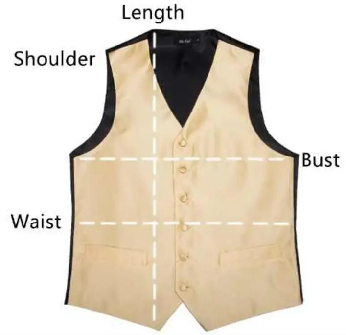 Sleeveless Men's Suit Vests with Double Breasted Slim Fit .