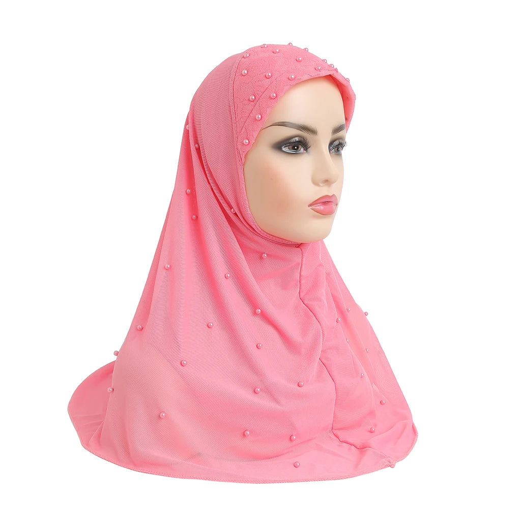 big girls adults soft net two layers muslim scarf islamic hijab.