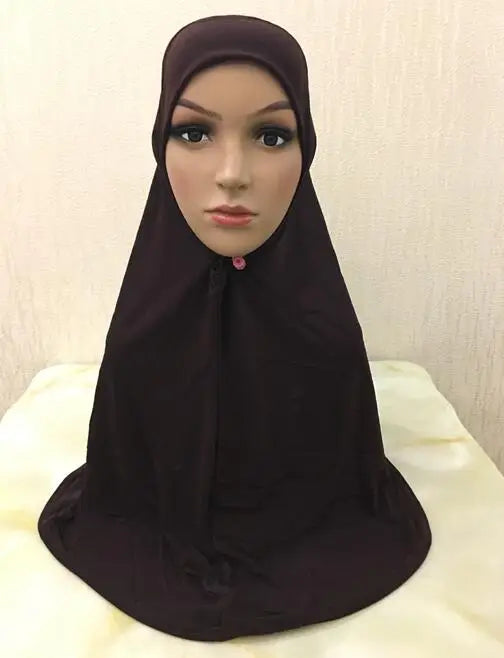 H062 great size pray hijab 70*70cm muslim amira hijab plain pull on islamic scarf head wrap headband