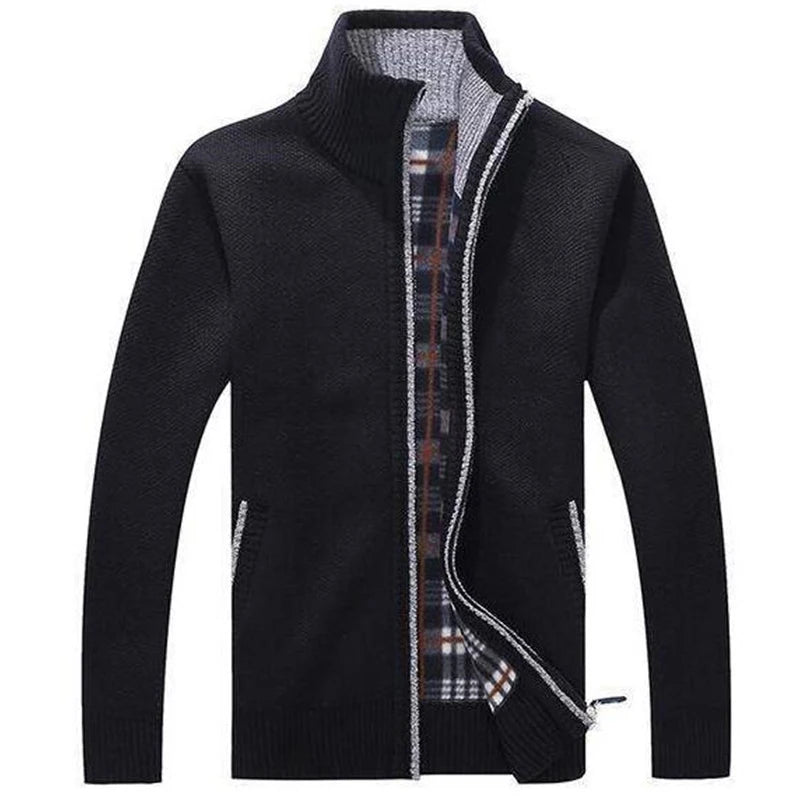 Men Warm Thick Velvet Sweaters Mens Pullovers Zipper .