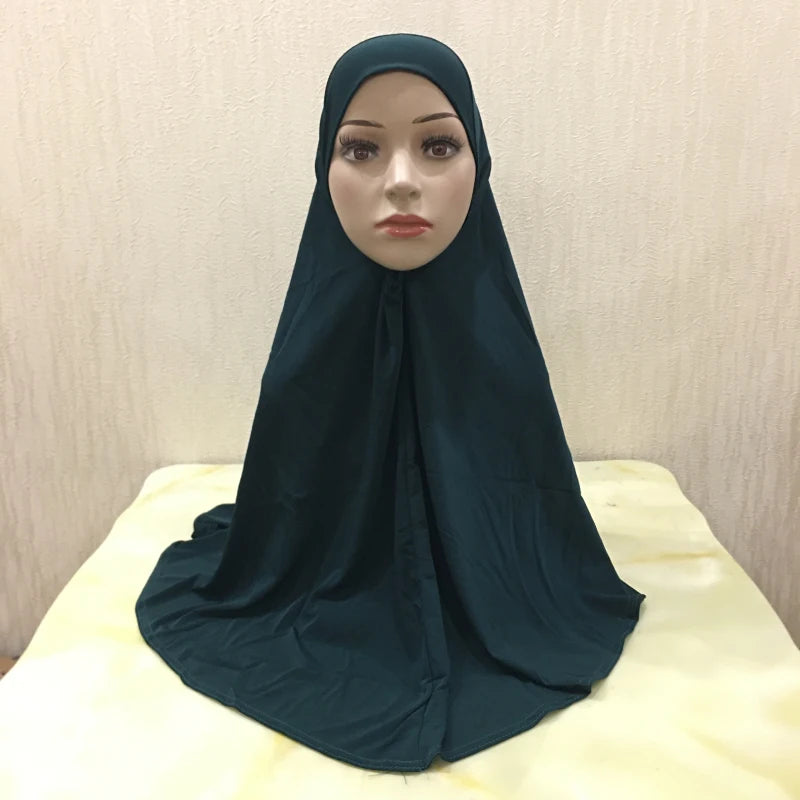 H062 great size pray hijab 70*70cm muslim amira hijab plain pull on islamic scarf head wrap headband