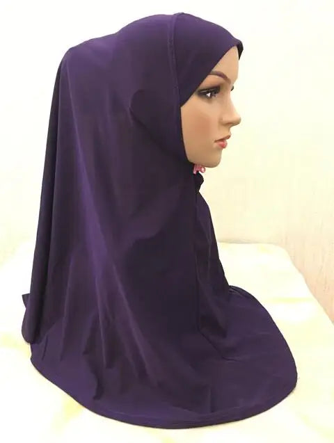 H062 great size pray hijab 70*70cm muslim amira hijab plain pull on islamic scarf head wrap headband