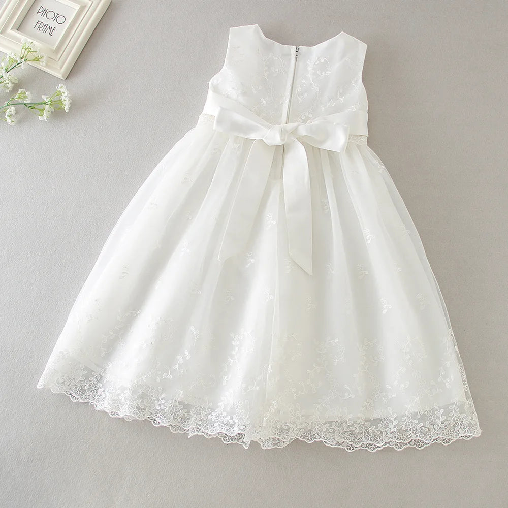 baby girl dresses embroidery pearl 1 year birthday dress wedding party christening baby girl clothes for 3-24 month