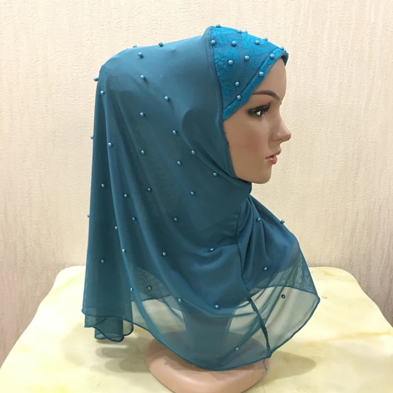 big girls adults soft net two layers muslim scarf islamic hijab.