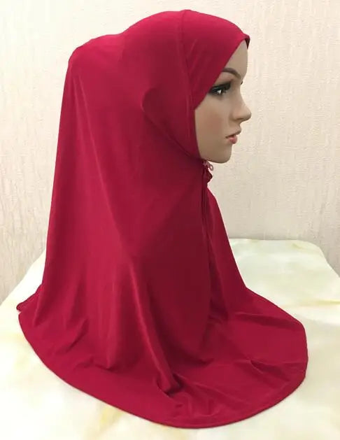 H062 great size pray hijab 70*70cm muslim amira hijab plain pull on islamic scarf head wrap headband