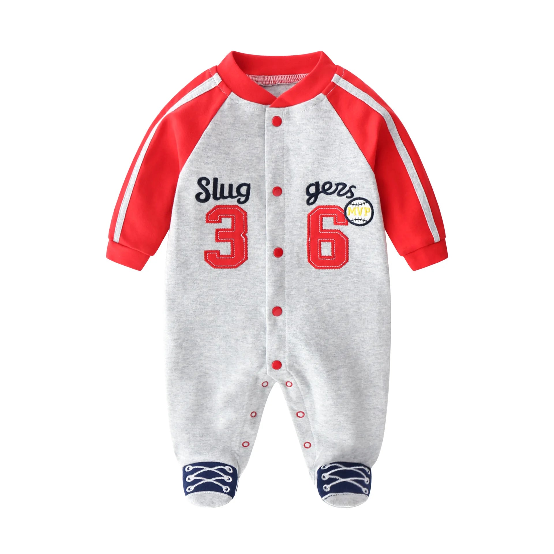 Baby clothes newborn coverall infants boys clothes baseball sport style.