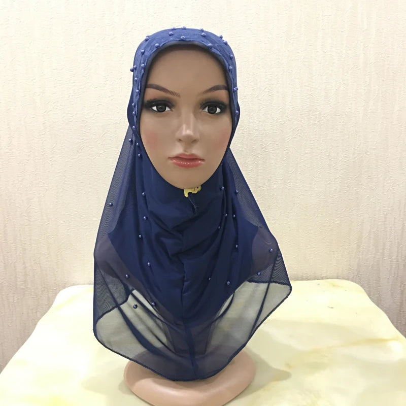 big girls adults soft net two layers muslim scarf islamic hijab.
