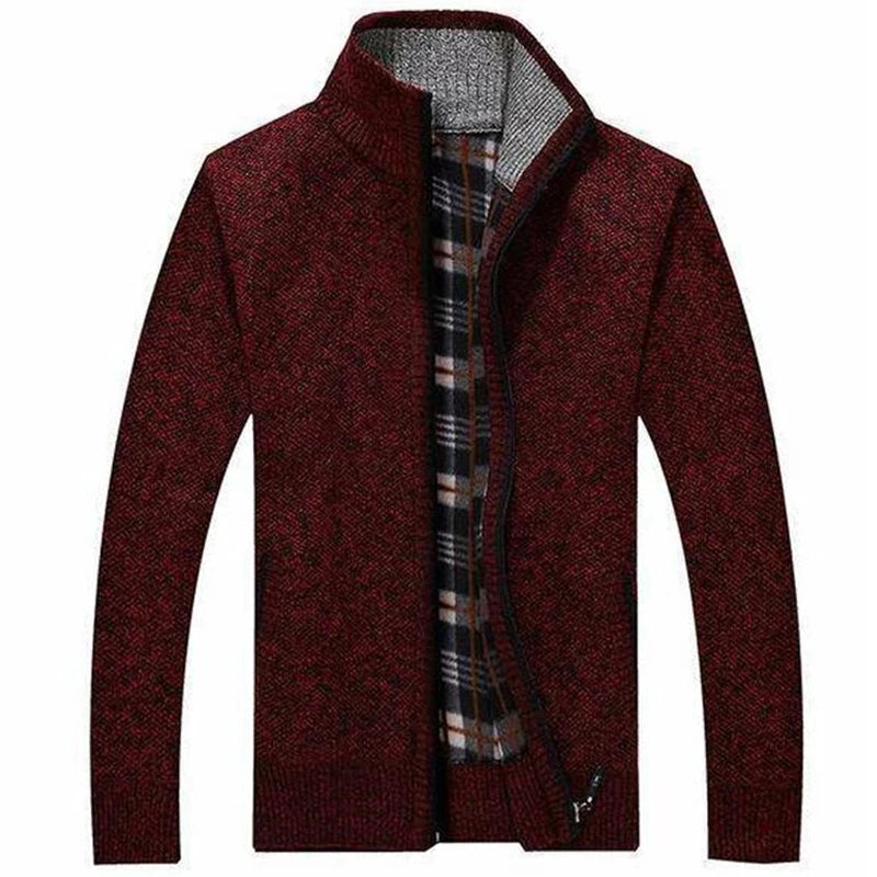 Men Warm Thick Velvet Sweaters Mens Pullovers Zipper .