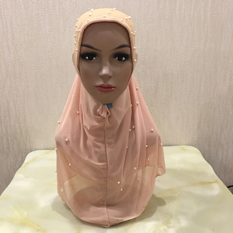 big girls adults soft net two layers muslim scarf islamic hijab.